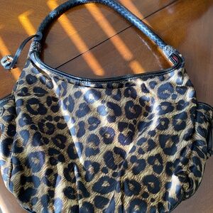BRIGHTON 2009 Leopard Hobo Bag 15x10